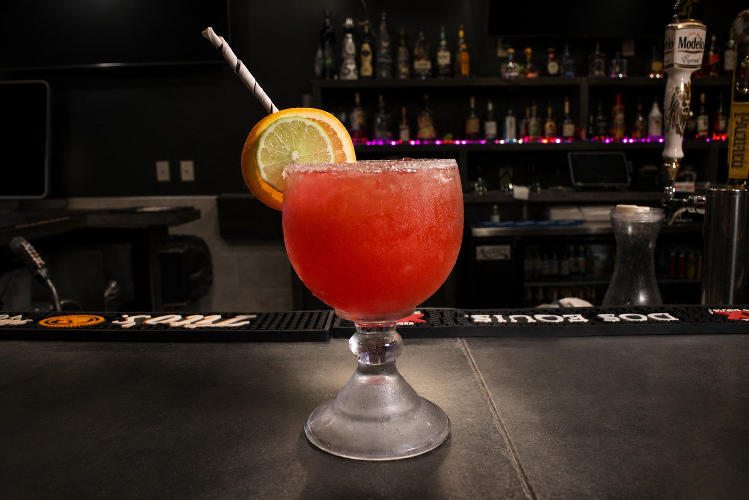 Red beverage at Los Patrones Mexican Grill